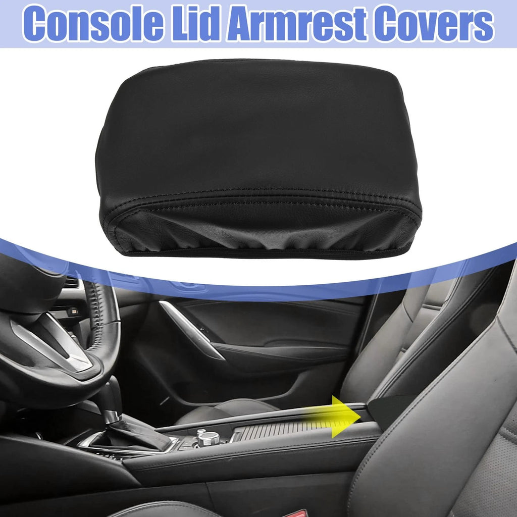 Armrest Protector Cover for Mazda 6 (2014–2018) Black Stitches
