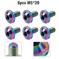 6 x Titanium Alloy M5x20mm Torx Head Bolts for Bike Motorcycle