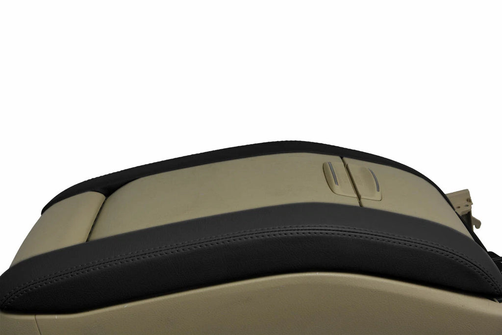 Console Lid Trim Armrest Cover for Toyota Highlander (2014–2018) Black PVC Leather