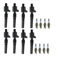 Set of 8 Ignition Coils & Platinum Spark Plugs for F-150 Crown Victoria