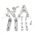 Front Rider Foot Rest Pegs Brackets for Yamaha R6 (2003–2010) Silver