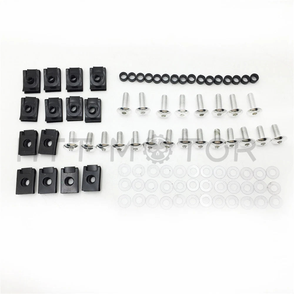 Set of 10 Fairing Bolts Kit Fastener Clips for Yamaha YZF R1 (2000–2001)
