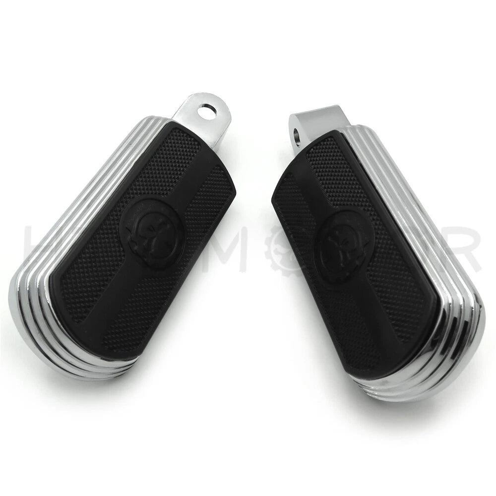 Chrome Skull Rubber Footpeg for Honda VT1300 Shadow (2010–2013)