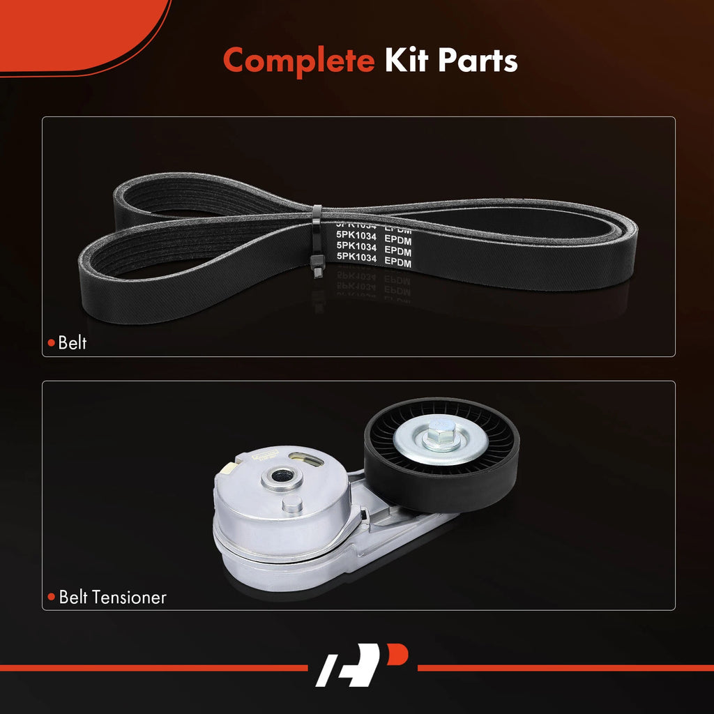 Serpentine Belt Drive Component Kit for Chevy Malibu (2004-2005)