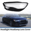 1 Pc Headlight Lens Cover for Audi A6 (2016–2018) Black