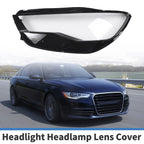 1 Pc Headlight Lens Cover for Audi A6 (2016–2018) Black