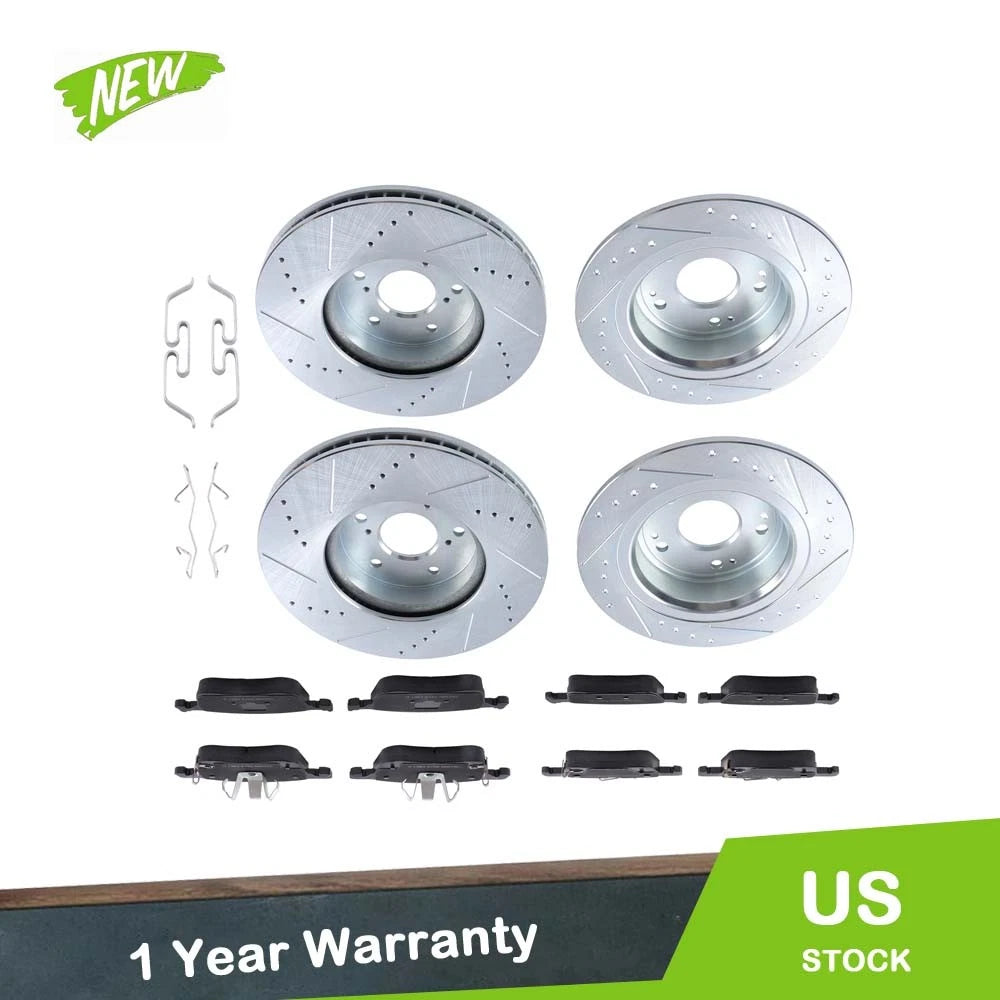 Front & Rear Drilled Rotors & Ceramic Brake Pads for Honda Accord (2018–2022)