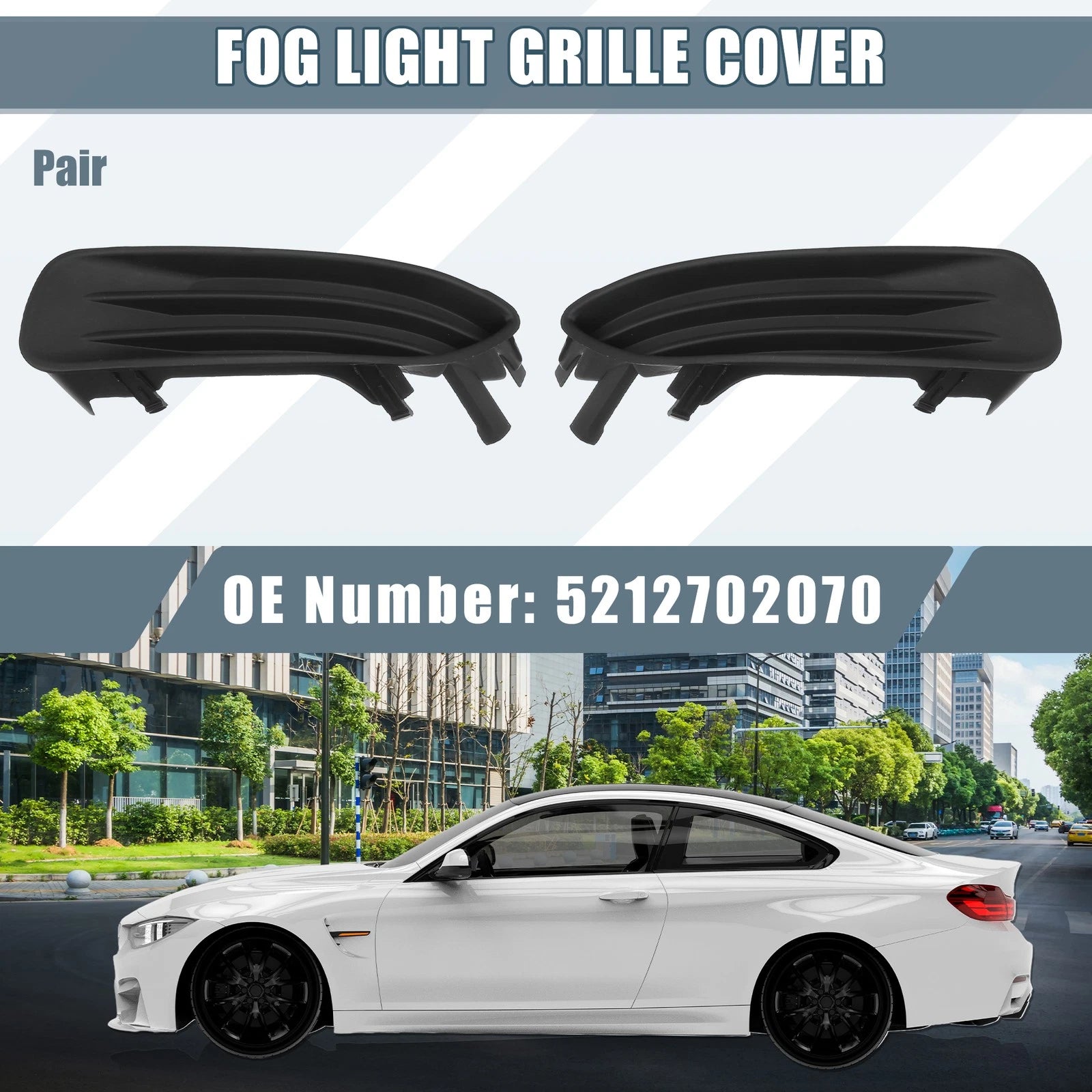 Set of 2 Fog Light Grille Covers for Toyota (NO.5212702070/5212802060)
