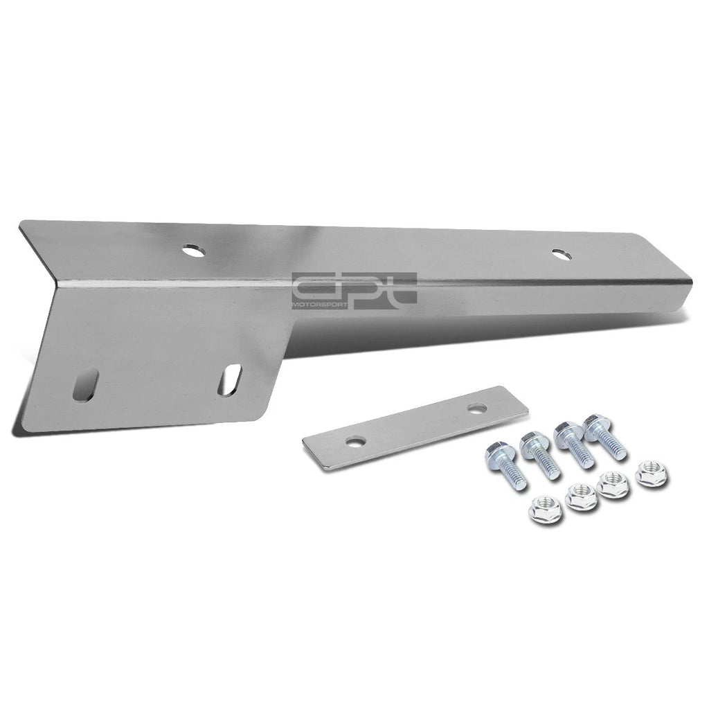 Universal Front Bumper License Plate Mount Bracket Relocator Holder Silver