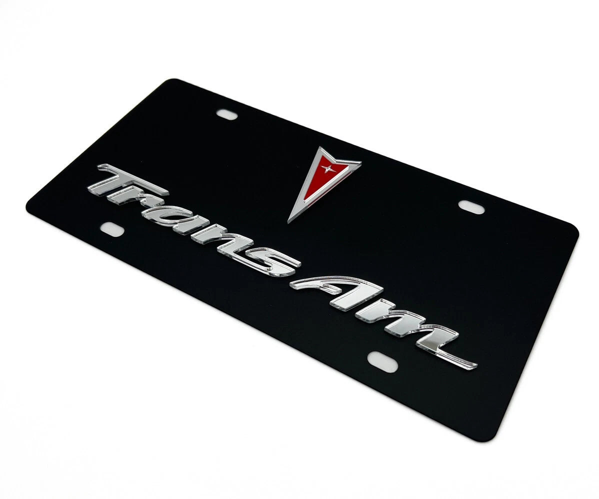 Black Metal License Plate Frame Replacement for Pontiac Firebird (1969–1970)