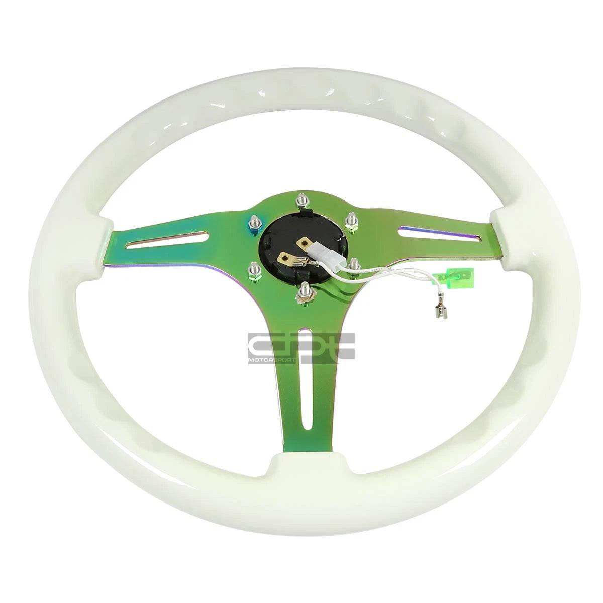 NRG 350MM Classic Racing Steering Wheel for Universal Fit (Glow-in-the-Dark)