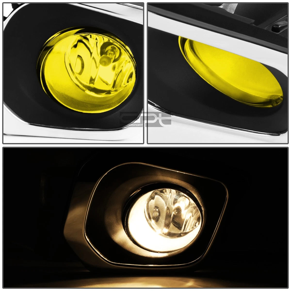 Pair of Fog Lights with Switch for Toyota Tacoma (2016–2017) - Yellow Lens