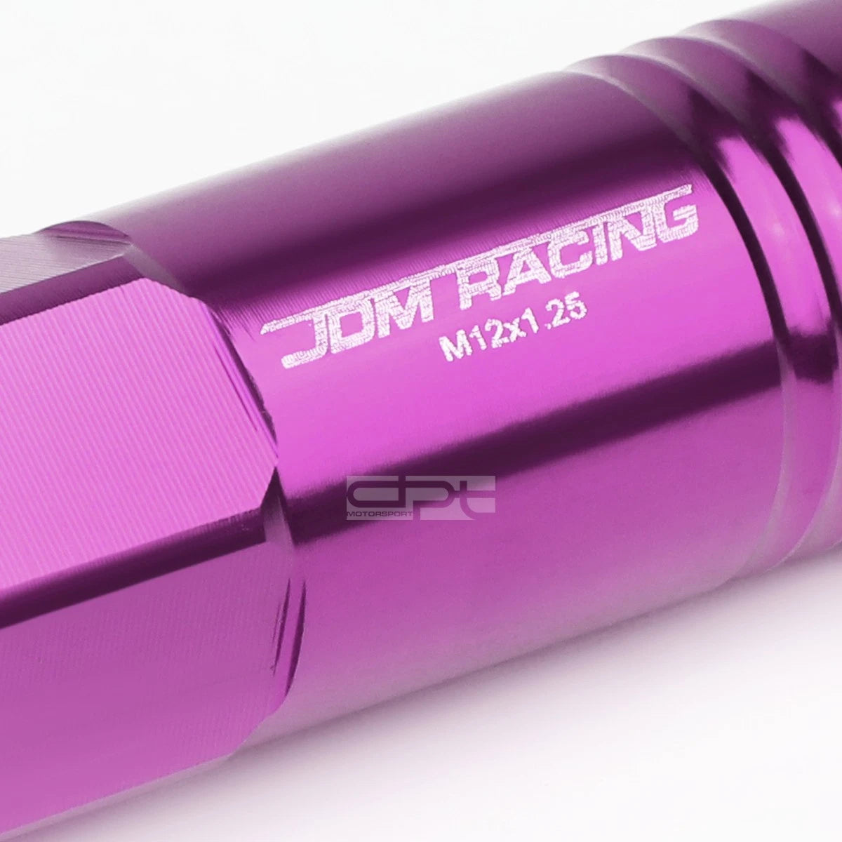20 PCS Open End M12x1.25 60mm Tall Purple Aluminum Lug Nuts + Adapter