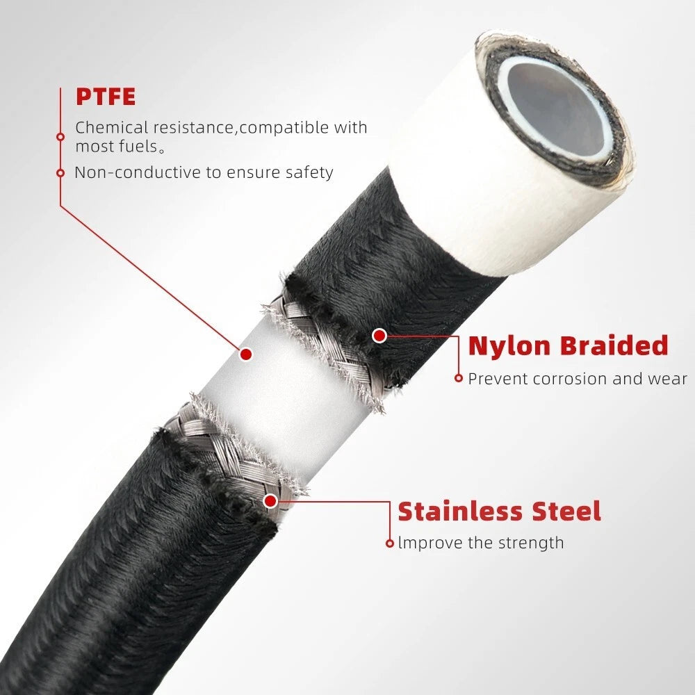 Fuel Line Hose for E85 Applications (10FT, 20FT, 30FT)