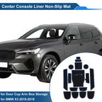 16 Pcs Non-Slip Mat for BMW X3 (2018–2019) PVC Blue