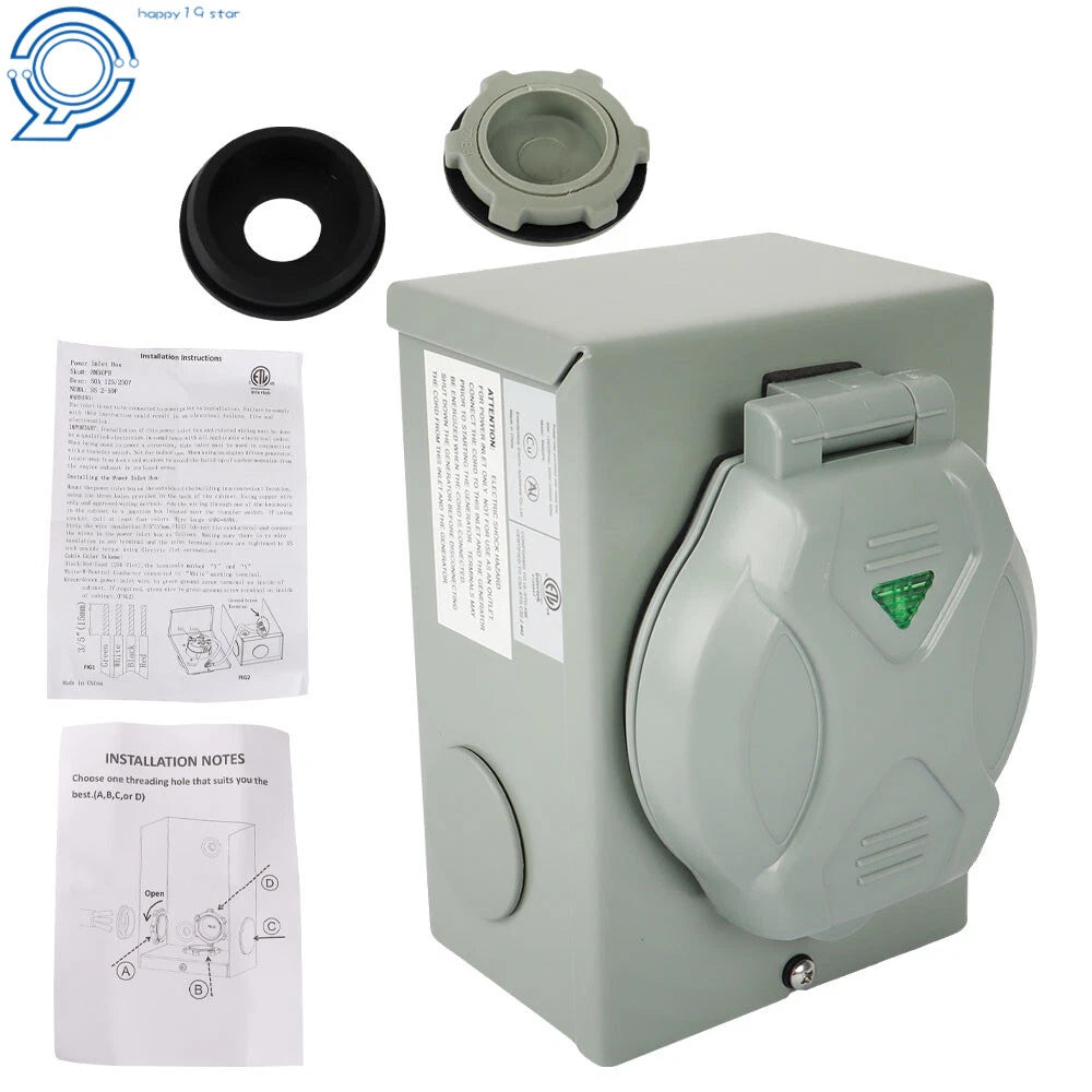 Generator Power Inlet Box for 120/250V (50 Amp)