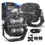 3.5inch Universal Driving Auxiliary Light RGB Background Light DRL Amber & White