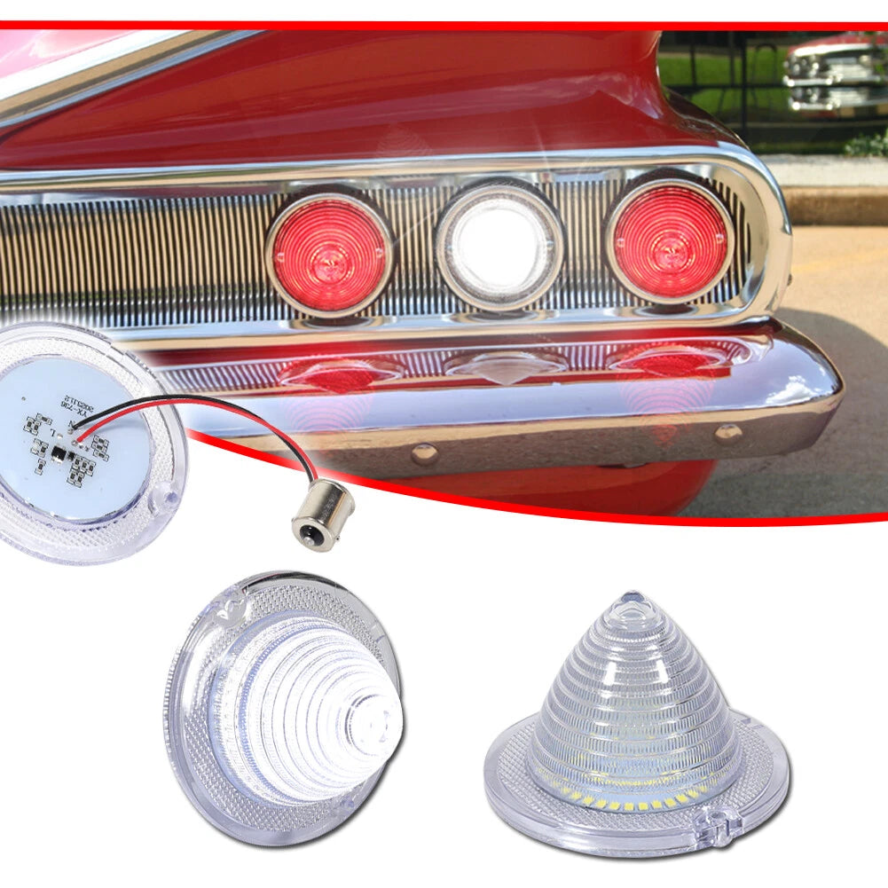 2X Clear LED Backup Lights for 1960–1961 Impala Bel Air Biscayne El Camino