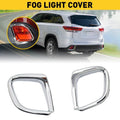 Chrome Rear Bumper Fog Light Lamp Cover Trim for Toyota Highlander (2014–2018)