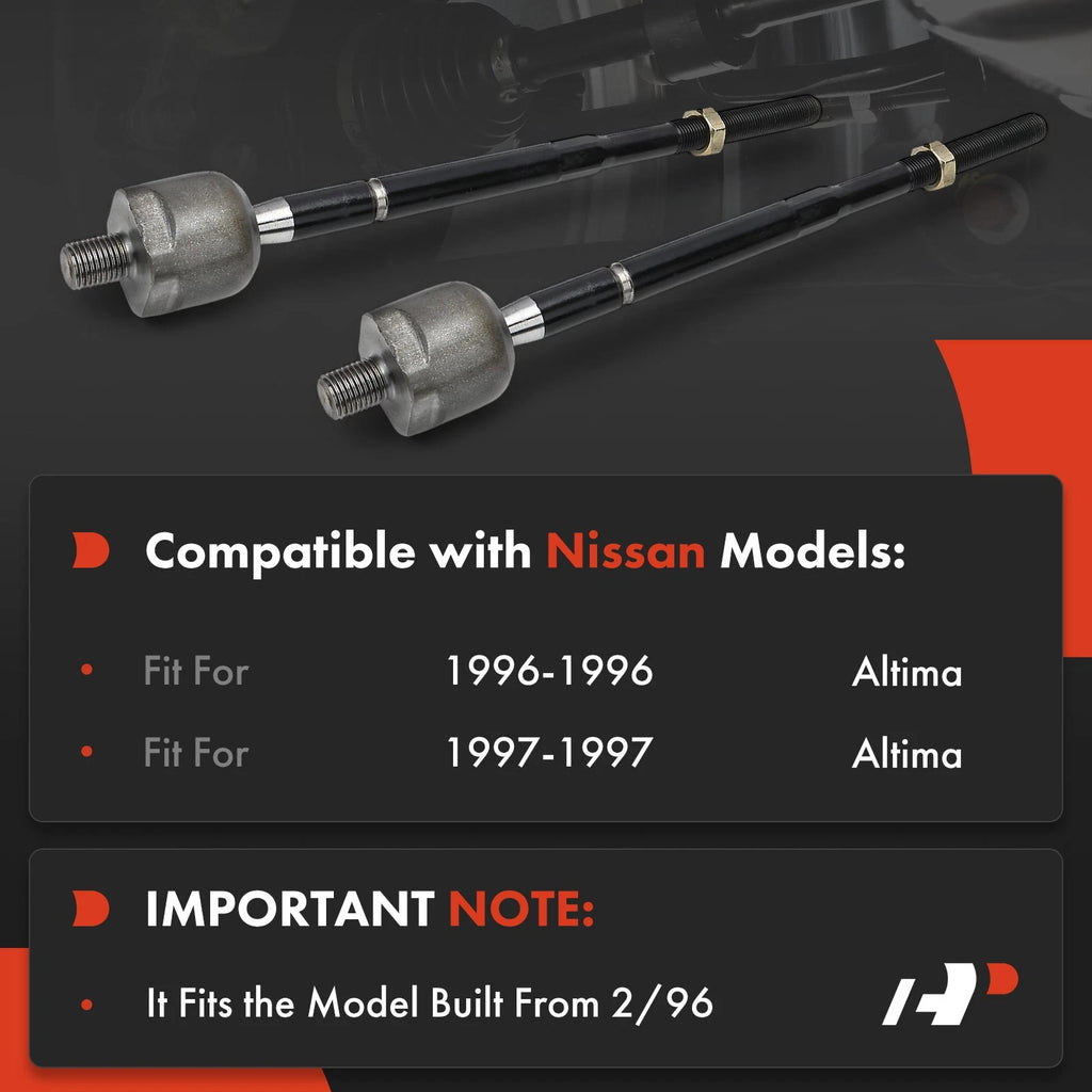 2X Front Inner Tie Rod End for Nissan Altima (1996-1997)
