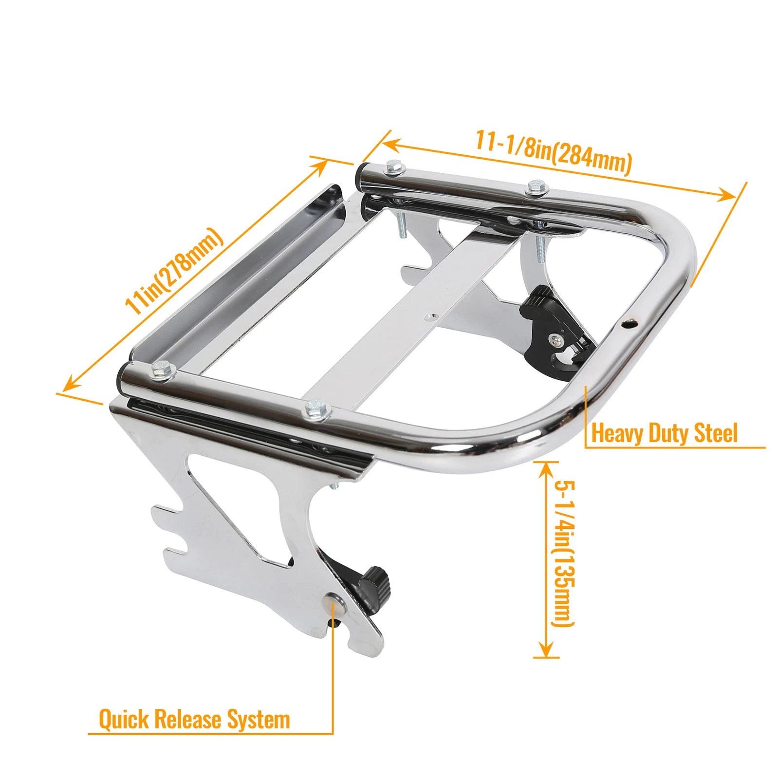 Detachable Two-up Tour Mount Luggage Rack for Harley Touring (1997–2008)