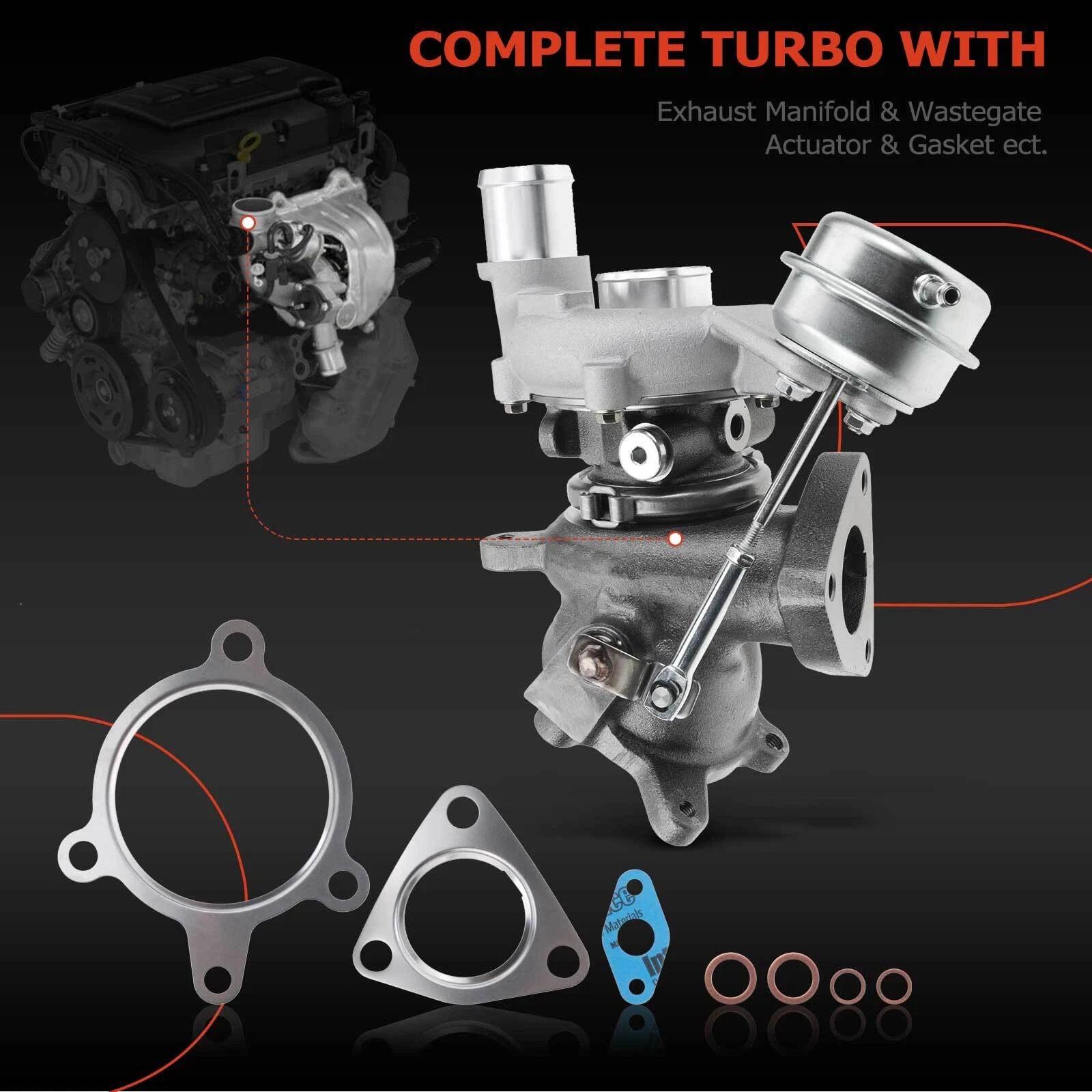 2X Twin Turbo Turbocharger for Ford Explorer, Flex, Lincoln