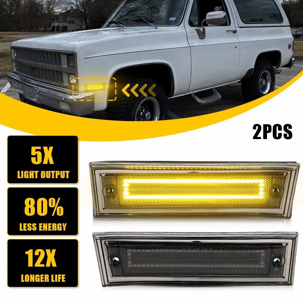 Side Marker Light for Chevy GMC C/K 10 Suburban Blazer Jimmy (1981–1991) Smoked