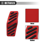 Set of 2 Brake and Accelerator Pedal Covers for Chevrolet Cruze (2009–2020) Black Red