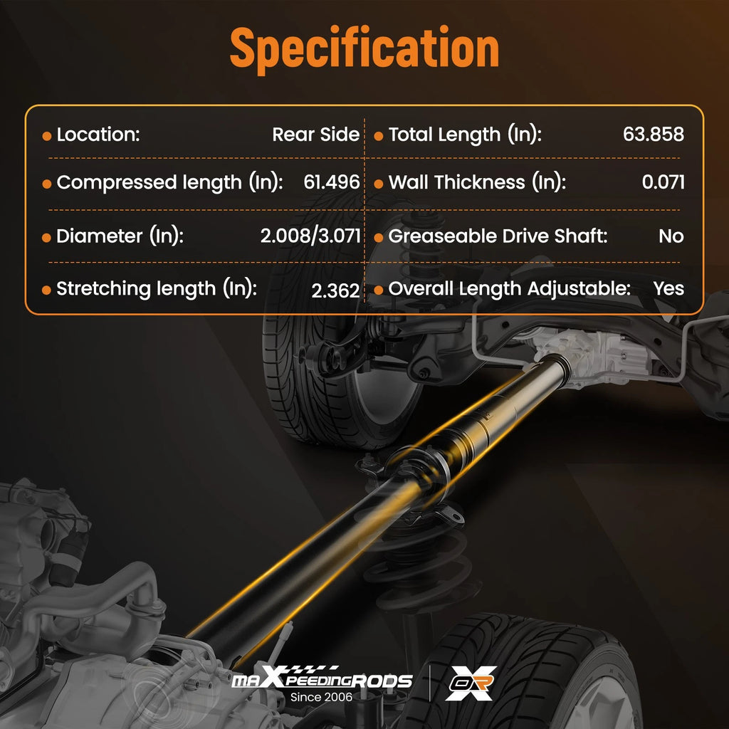 Rear Driveshaft Assembly for Audi Q7 V6 3.0L AWD (2011–2015) 986-539