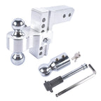 Adjustable Trailer Hitch for 2.5" Receiver (6" Drop/Rise, 18500LBS)