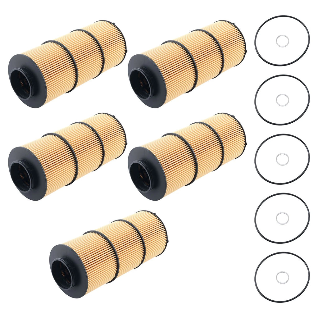 Set of 5 Oil Filters for Freightliner 122SD (2020–2022) A4711800009 A4711800209