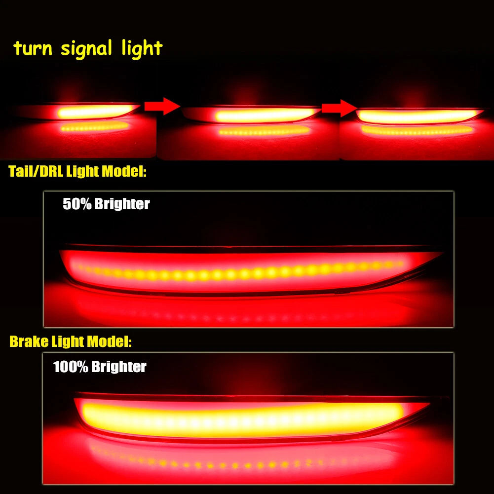 2 Smoked LED Tail Brake Signal Lights for Chevrolet Equinox (2018–2022)