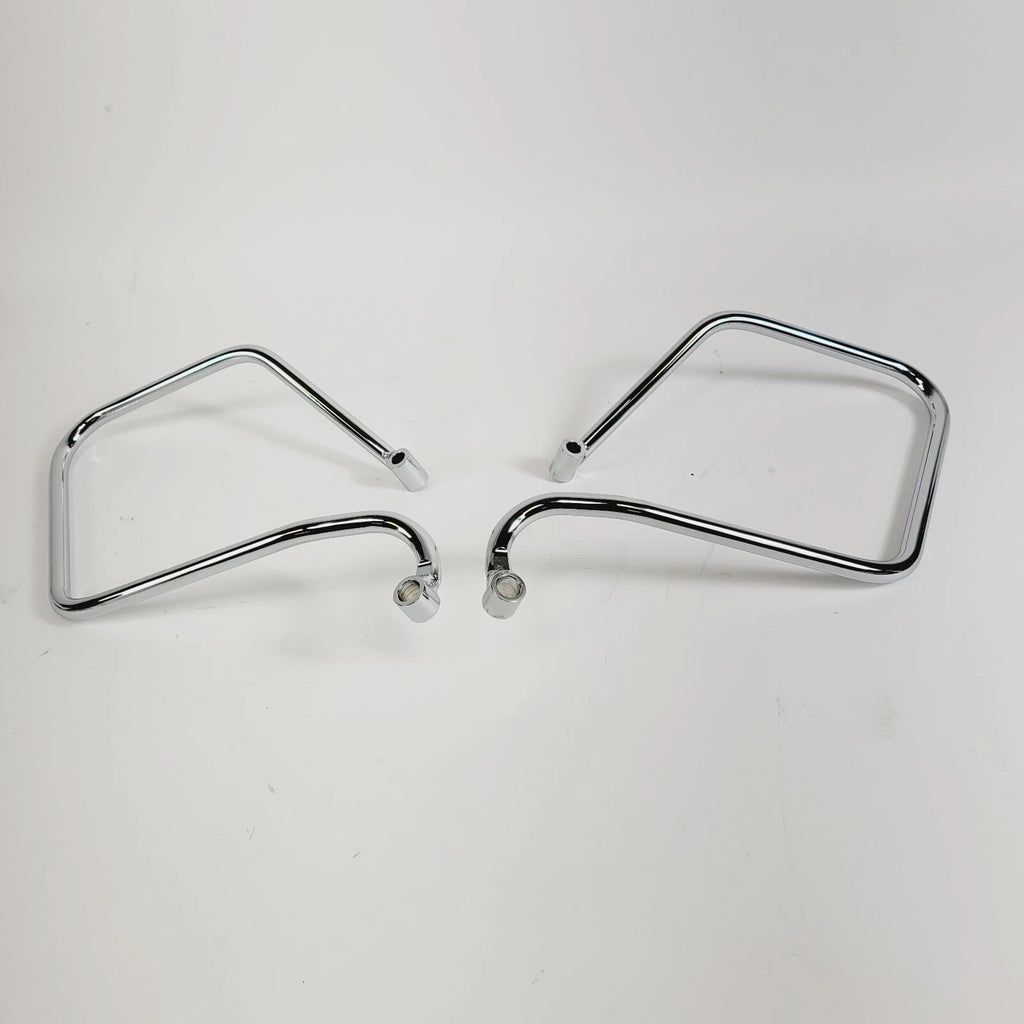 Chrome Saddle Bag Support Bracket for Harley Dyna Fat Bob Wide Glide (2006–2017)