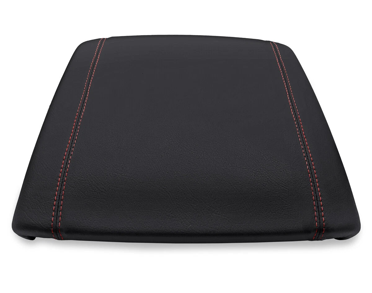 Center Console Lid Armrest Cover for Dodge Ram (2019–2020) Red Stitch