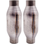 2X 2.25" Universal Catalytic Converter Stainless Steel for 410225