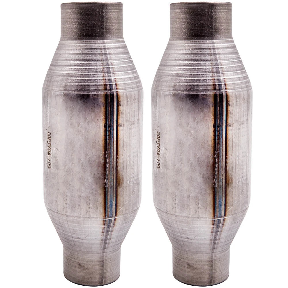 2X 2.25" Universal Catalytic Converter Stainless Steel for 410225