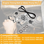 Timing Belt Water Pump Kit for Lexus ES300 (1994–2001) No.TBK257/WPTO033
