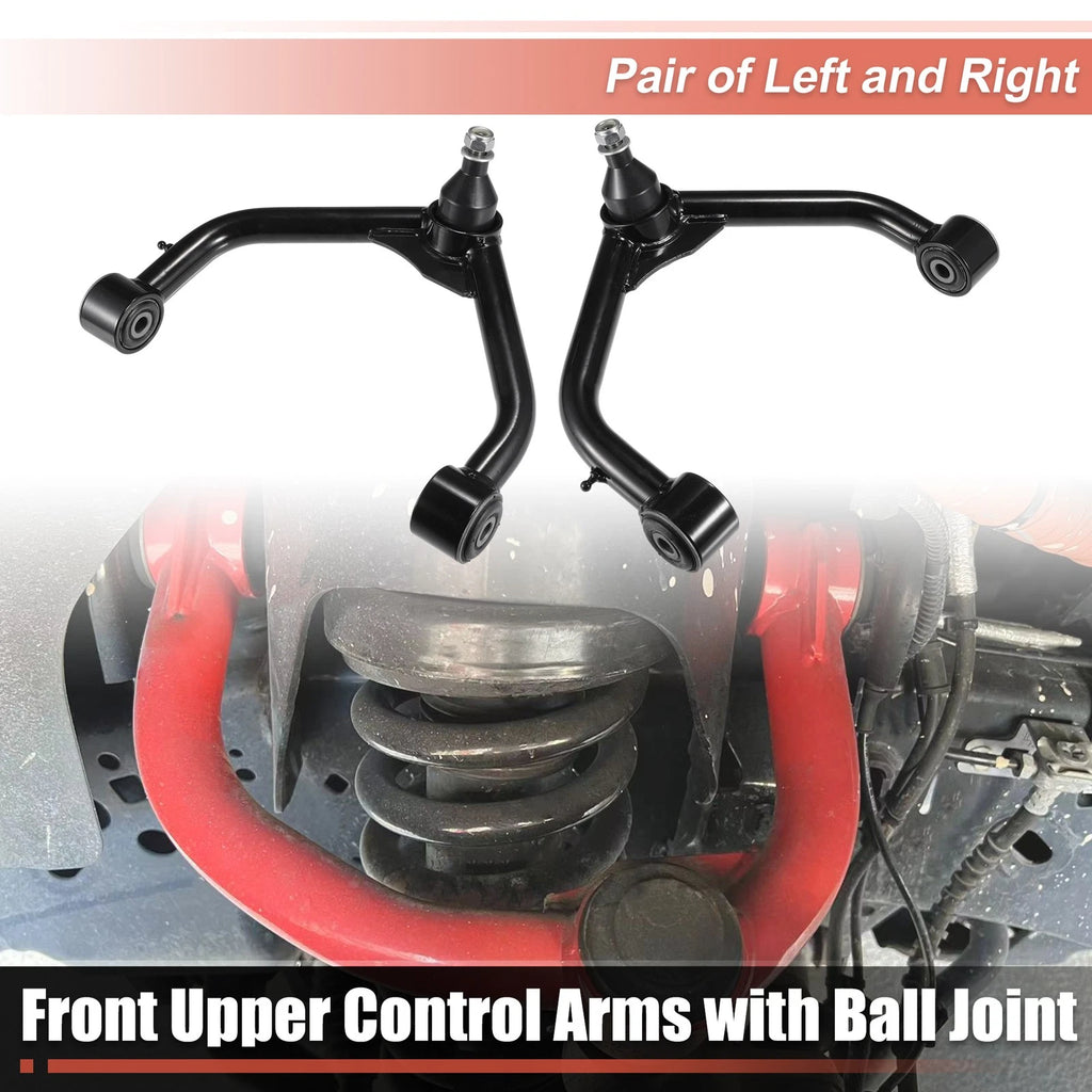2X Front Upper Control Arms for Dodge Ram 1500 (2006–2023) Black