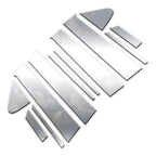 Diamond Grade 12pc Pillar Post Covers w/Mirror for 2012-2019 Toyota Prius C