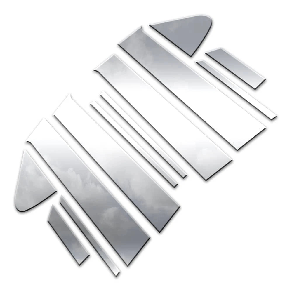 Diamond Grade 12pc Pillar Post Covers w/Mirror for 2012-2019 Toyota Prius C