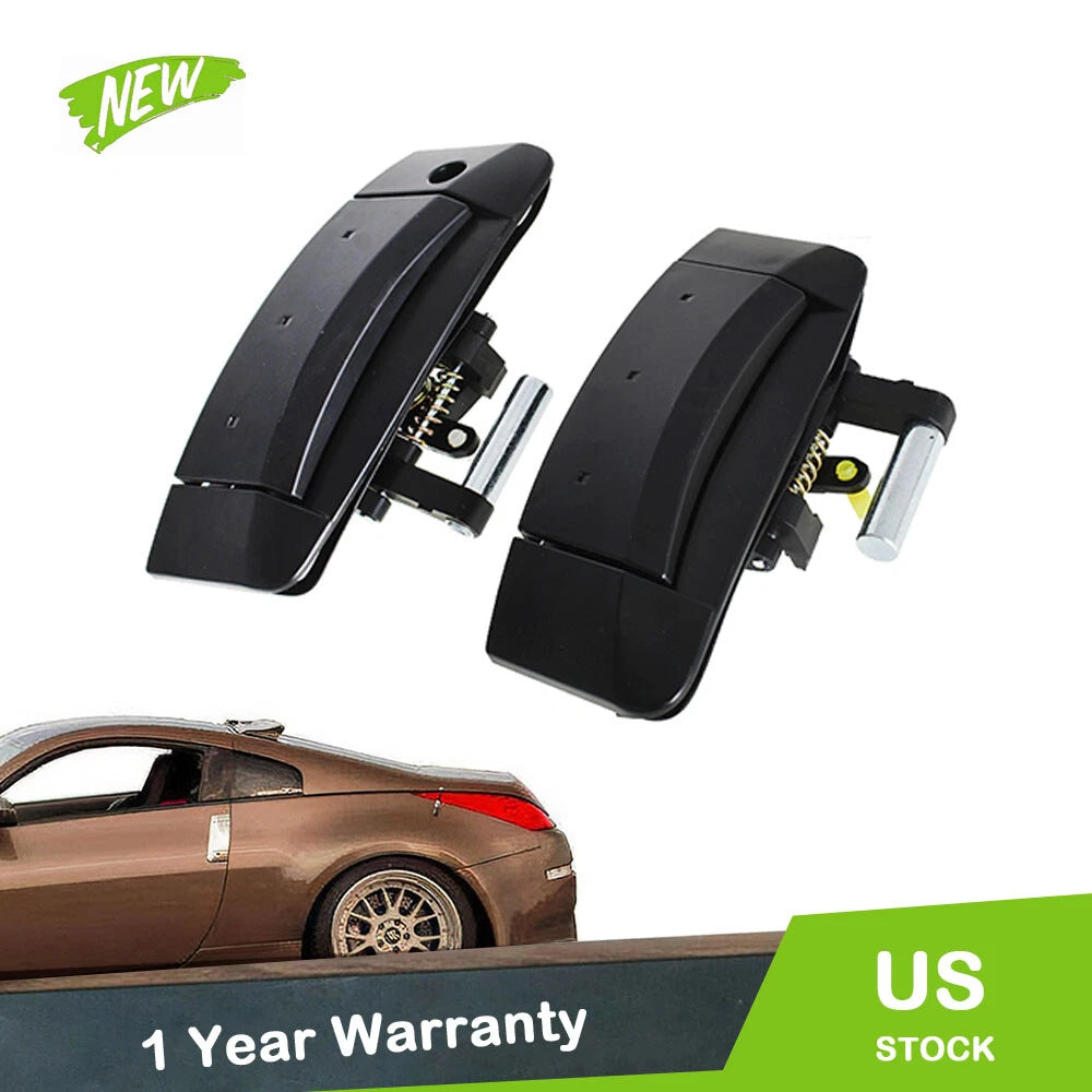 Set of 2 Black Door Handles for Nissan 350Z (2003–2009)