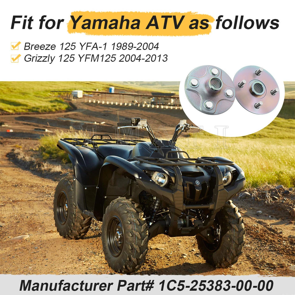 2 Rear Wheel Hubs for Yamaha Breeze 125 YFA-1 / Grizzly 125 YFM125 (1999–2005)