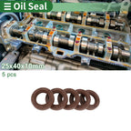 Set of 5 Oil Seal FKM Rubber 25x40x10mm for Various Models 