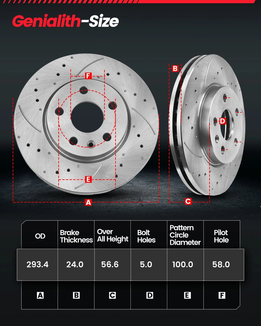 Front Disc Rotors Brake Pads Kit for Subaru Forester Baja (2004–2010)