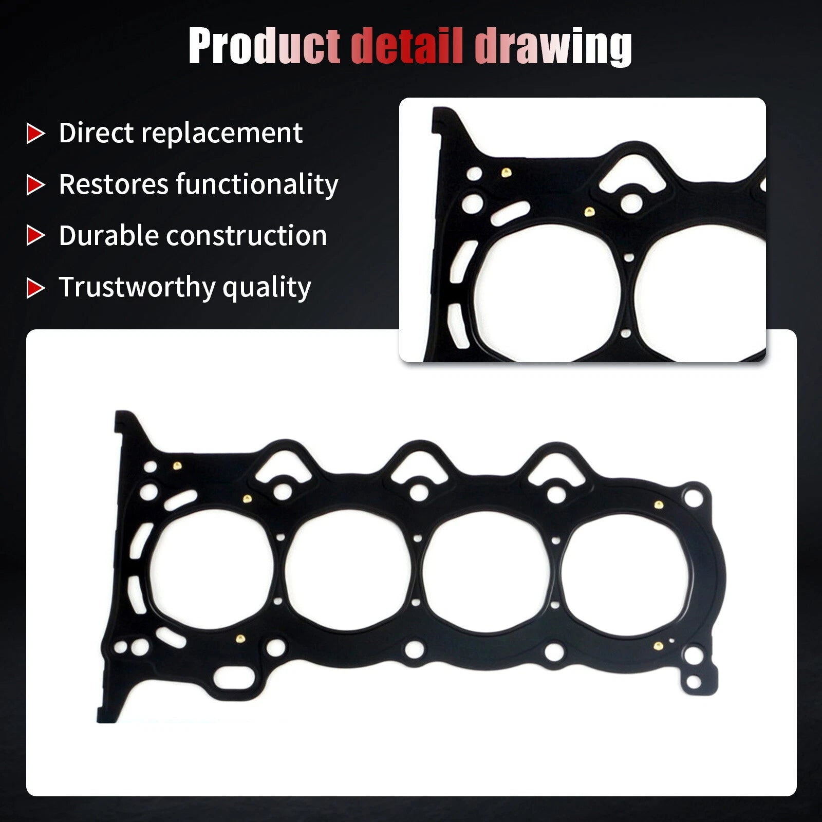 Cylinder Head Gasket Set for Toyota Yaris, Echo, Scion xB (2000-2015)