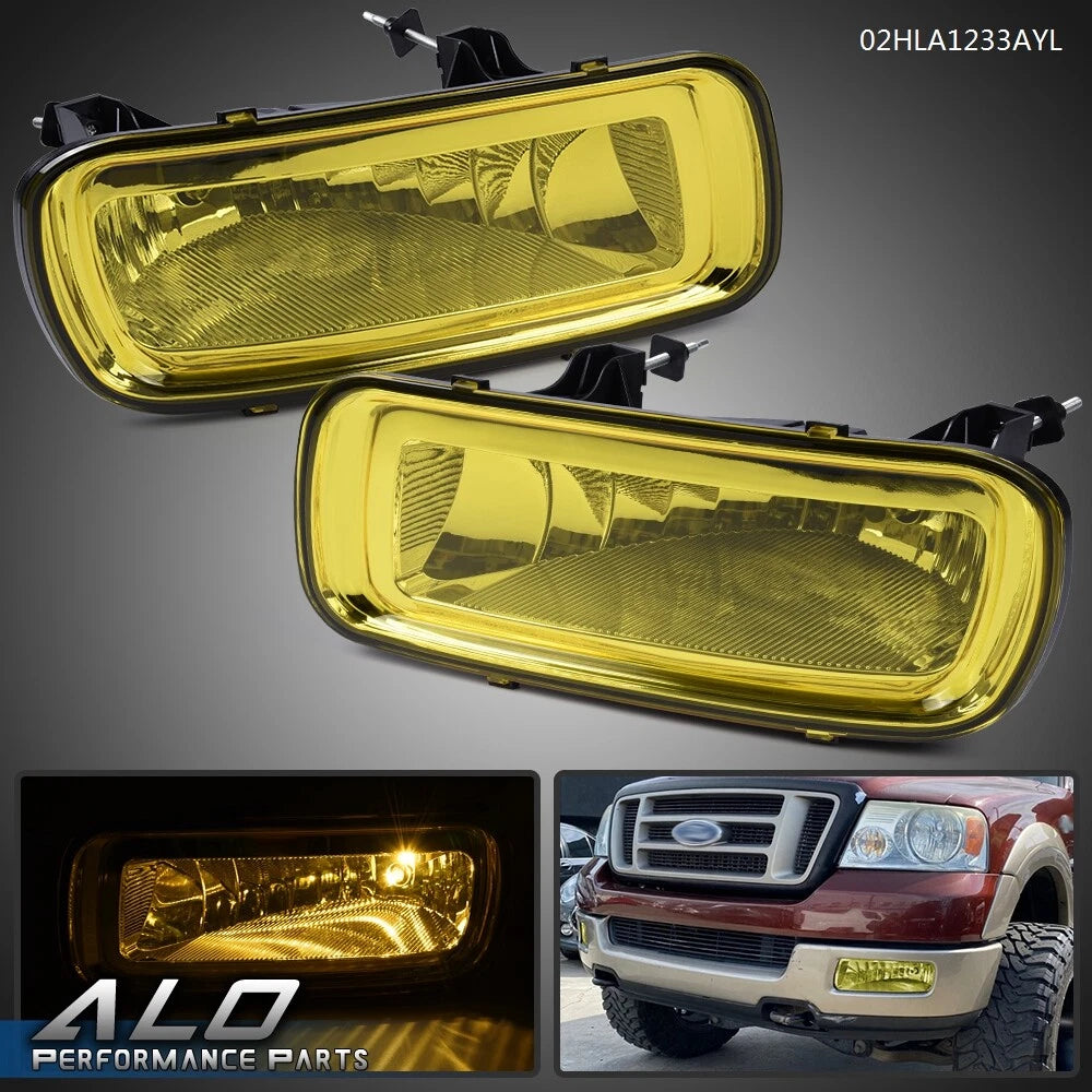 Fog Light Lamps with Bulbs for Ford F-150 (2004–2006) - Yellow Lens