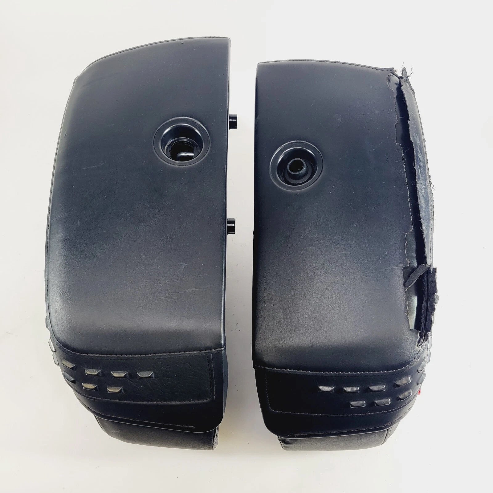 Saddlebags for Harley Heritage Softail (2018–2023) - Black Studded Leather