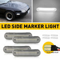 Set of 4 Front Rear Side Marker Lights for Mazda Miata MX-5 (1990–2005) White