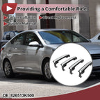 Set of 2 Car Door Handles Grip for Hyundai Sonata (No. 826513K500) Black Silver Tone