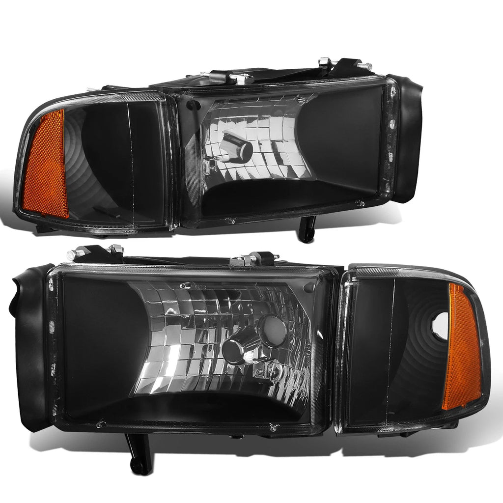 Headlights + Amber Corner Lamp for Dodge Ram Pickup (1994–2002)